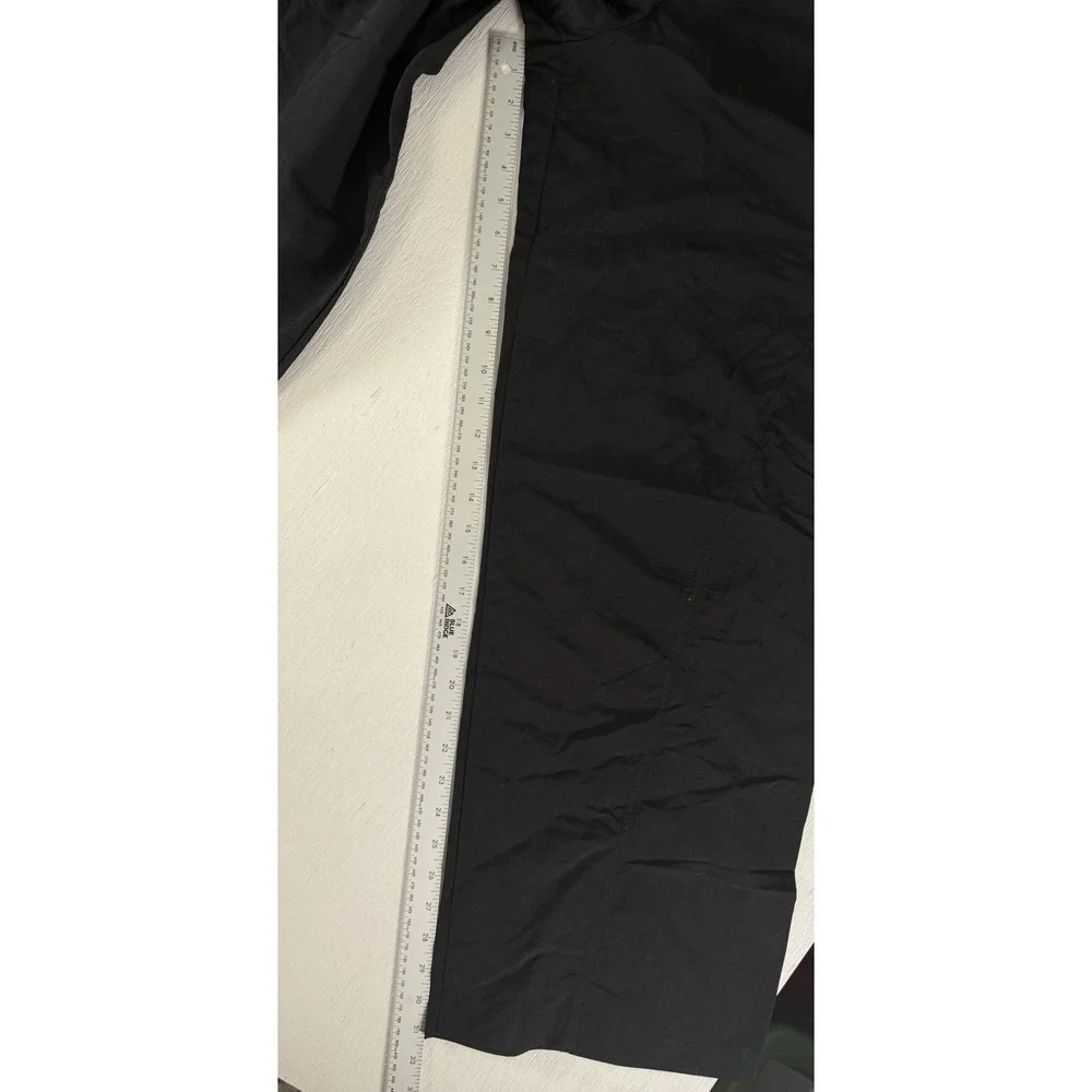 Zara Black Zip‎ Waist Women Wide Leg Nylon Pants Size Small Cool Style Athletic